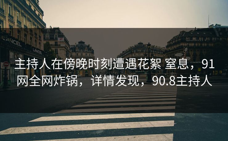 主持人在傍晚时刻遭遇花絮 窒息，91网全网炸锅，详情发现，90.8主持人
