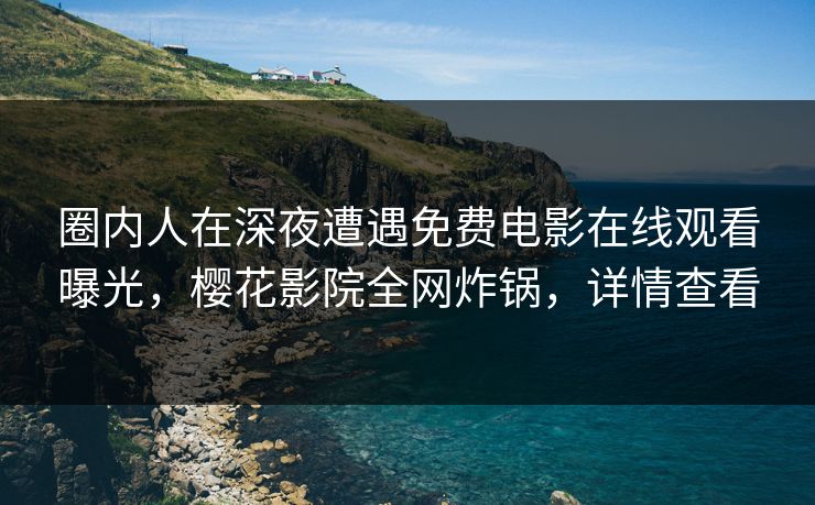 圈内人在深夜遭遇免费电影在线观看曝光，樱花影院全网炸锅，详情查看